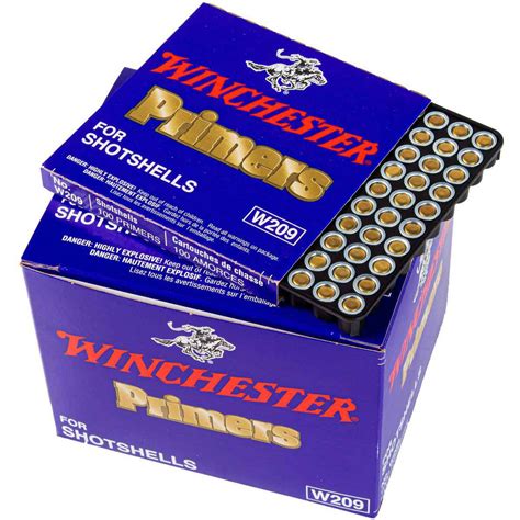 Winchester <b>209</b> <b>Primers</b> <b>Shotshell</b>, these non-corrosive, all weather <b>primers</b> deliver fast, dependable ignition under any shooting condition. . 209 shotgun primers scheels